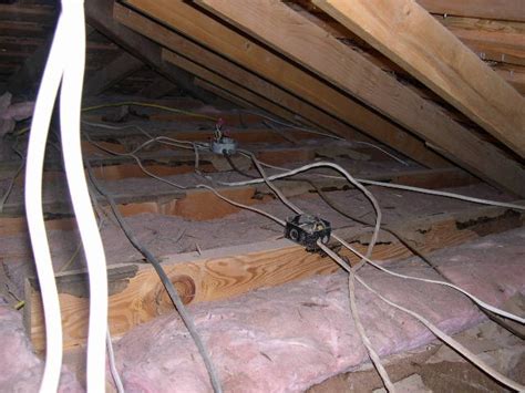 electrical code junction boxes in attic|attic junction box under insulation.